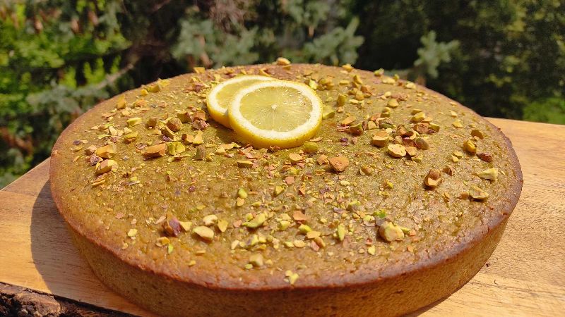 Vegan pistachio cake - Baking workshop