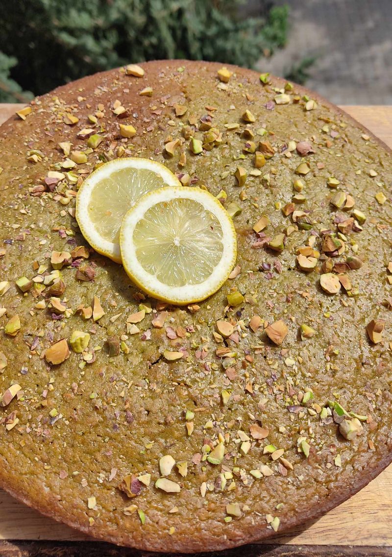 Vegan pistachio cake - Baking workshop